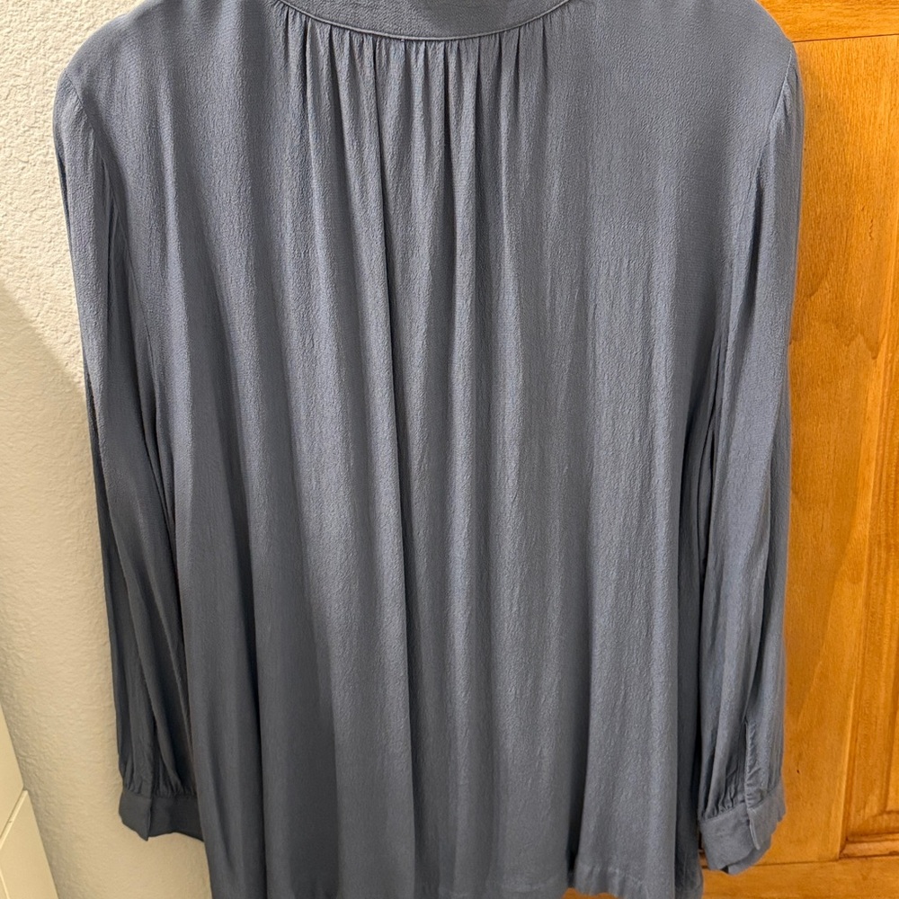 Madewell Blue Lace Up Tunic Top - Picture 3 of 5
